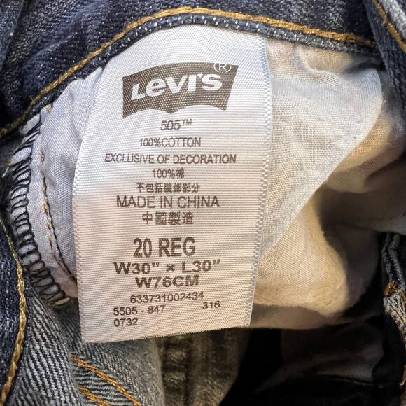 Levi’s 505 Regular Fit Men's Jeans 20, 30x30 - Picture 3 of 5